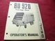 Gehl BU 920 Forage Wagon Operator's Manual