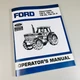 Ford Tw5 Tw15 Tractor Operators Manual W/ Electronic & Mechanical Control Panel