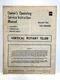 Vintage MTD Vertical Rotary Tiller 215100AB2 Operating Service Owners Manual