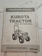 Kubota Tractor Owners Manual Book B1700 B2100 B2400