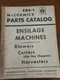 International Harvester, Mccormick ENS-1 parts catalog,, Ensilage Machines