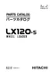 Hitachi LX120-5 Wheel Loader Parts Catalog Manual SN 003101-up