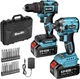 Power Tool Combo Kit 2x 4000mAh Battery 20 Pcs Bit