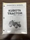 Kubota L245DT L245 Tractor Operators Owners Manual Diesel Front Wheel Drive