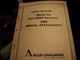 Allis-Chalmers Parts Catalog, Model 72 - ALL CROP Harvester & Attachments , 1969