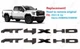 2PC Gloss Black Side Doors AT4X HD AT4XHD Emblems GMC 2022+ Sierra 2500HD 3500HD