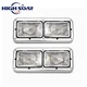 Pair Headlight Assembly For Kenworth W900 T600 Peterbilt 379Freightliner Classic