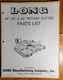 Long 48 60 66" Rotary Cutter Mower Parts Manual 1077 10/68