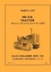 ALLIS CHALMERS HD 21 A HD21 A Tractor12801 Parts Manual