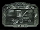 UB01161 *NOS* VINTAGE 1986 **MASSEY FERGUSON MF 205** TRACTOR PEWTER BELT BUCKLE