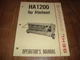 Gehl HA1200 Hay Attachment Operators Manual Form No. 903040