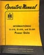 International Harvester U-372 U-450 U-501 Operator's Manual Power Units