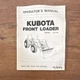 Kubota Front Loader Operator's Manual LA1153 for Kubota Equipment Model LA1153