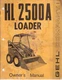 Gehl  HL 2500A Skid Steer Loader Operator's Manual Used