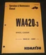 KOMATSU WA420-3 LE WHEEL LOADER OPERATOR OPERATION & MAINTENANCE MANUAL BOOK
