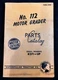 Original Caterpillar CAT No.  112 Motor Grader Parts Manual Book S/N 82F1