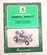 USED OPERATORS MANUAL FOR ALLIS CHALMERS MODEL 608LT LAWN TRACTOR 1656420