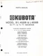 KUBOTA MODEL B/L 4520B AND L 4530B BACKHOE PARTS CATALOG