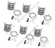 6pcs piston set 13216-2300 for Hino H07C H07CT H07C-T Engine Hitachi Excavator
