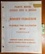 Massey Ferguson MF 37 Flexible Tine Cultivator Flexitiller Parts Book Manual '64