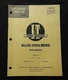 1962 ALLIS CHALMERS D-10 D-12 DIESEL TRACTOR I&T REPAIR MANUAL NICE SHAPE