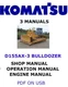 KOMATSU D155AX-3 BULLDOZER SHOP OPERATORS REPAIR ENGINE MANUAL PDF ON USB