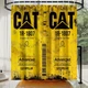 KAIRA CAT 1R 1807 Shower Curtain, 72"W x 72"L (Pack of 1), Cat Yellow 