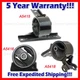 L195 Fit 07-13 Dodge Caliber, Jeep Compass Patriot 2.0L Motor & Trans Mount 3pc