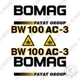 Fits Bomag BW100AC Decal Kit Roller - 7 YEAR VINYL
