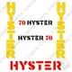 Fits Hyster H70XL Decal Kit Equipment Decals Forklift - 7 YEAR 3M VINYL!