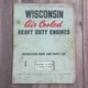 Wisconsin Air Cooled Heavy Duty Engines Parts List Models V-465D, V-460D, V-461D