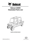 Bobcat 2200S Utility Vehicle Parts Manual Diagrams Illustrated List Book Catalog