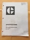 CAT Caterpillar 992B Hydraulic Specification SERVICE MANUAL WHEEL LOADER s/n 25K