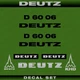 Replacement Decal Set compatible with Deutz D6006 Tractor &ndash; Aftermarket Stickers