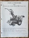 Roto-Hoe System 990-2 Power Unit "Operating & Instruction Manual" w/ Parts List