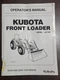 Kubota Front Loader Model LA1153 Operator's Manual Part # 1AIABCFAP0040