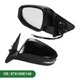 Left Side Door Mirror Replace for Toyota Highlander Manual Folding Gloss Black