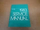 1983 Dodge Ram Van B150 B250 Voyager shop service manual wiring electrical