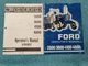 Ford Owner's and Supplement Manual 2600, 3600, 4100, 4600