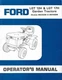 FORD LGT 12H AND LGT 17H GARDEN TRACTORS OPERATORS  MANUAL