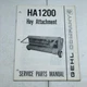 Gehl HA1200 Hay Attachment Service Parts Manual