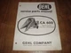 Gehl CA600 Quick Switch One Row Attachment Service Parts Manual Form No. 045687