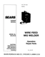 Craftsman 934.20105 Mig Welder Owners Instruction Manual