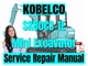Kobelco Mini Excavator SK80CS-1E Service Repair Manual