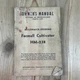 Farmall Cultivator HM238 Owners Manual McCormick Deering Intl Harvester