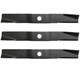 3pk Mower Blades Fits Kubota 60" B7510 B7800 F2560E F3060 ZD18 ZD21 1-1/8 Hole