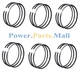 6pcs Piston Ring Set For Mitsubishi S6E S6E2 S6E2T Cat MG100 MG150 Grader Engine