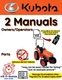 KUBOTA TRACTOR B7800HSD OPERATOR OWNER PARTS MANUAL PDF ON USB NOT PRINTED