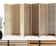 THY COLLECTIBLES Decorative Freestanding Wood Frame Reed Woven 4 Panels...