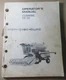 SPERRY NEW HOLLAND TR70 COMBINE OPERATOR'S MANUAL BOOK